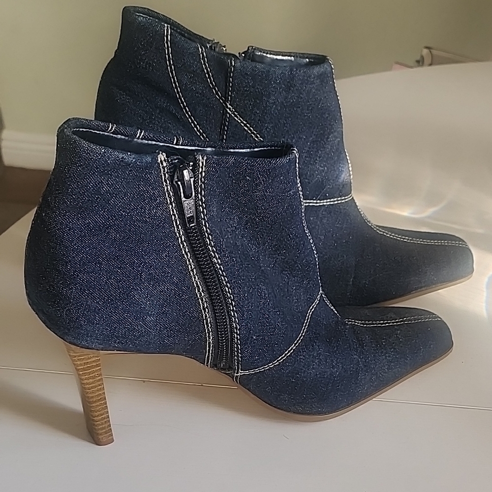 No Boundaries Dark Blue Ankle Booties